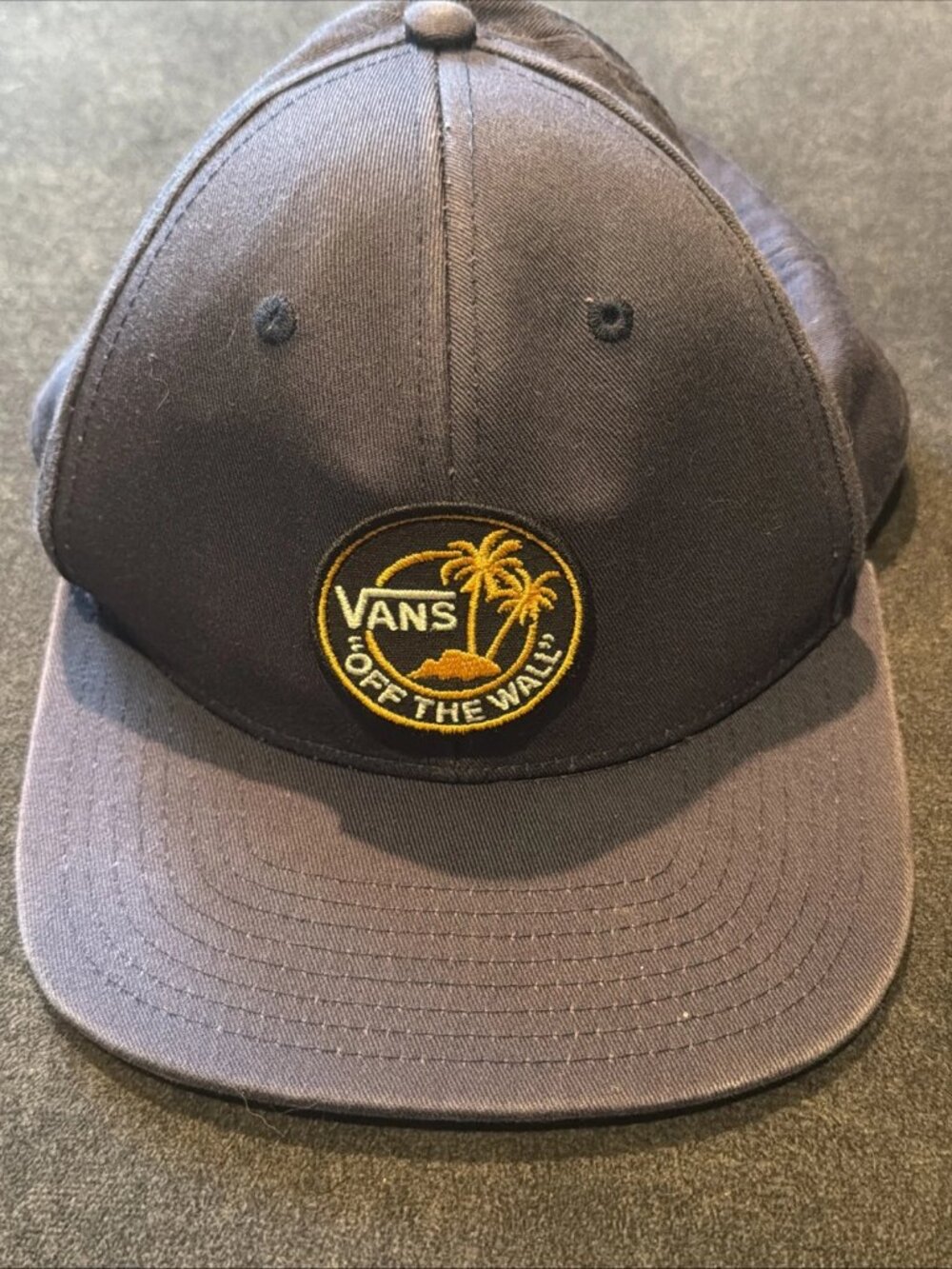 VANS OFF THE WALL Authentic Original Palm Tree Logo Hat Cap Blue Adjustable